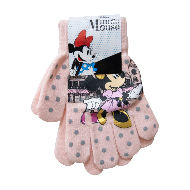 Guanti invernali Minnie Mouse rosa Disney