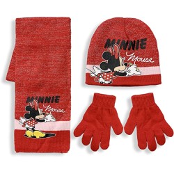 Set invernale cappello guanti sciarpa Minnie Mouse